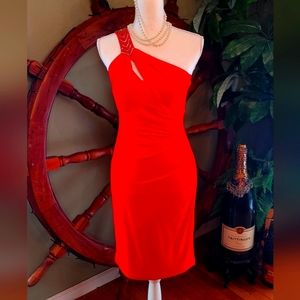 Cache Red Cocktail Dress